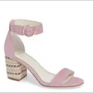 Mauve Suede Ellery Block Heel Sandal